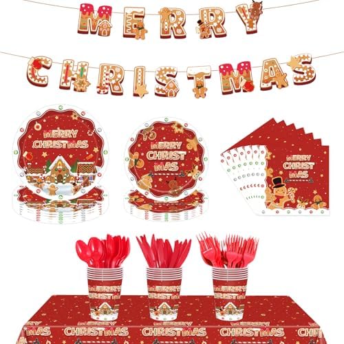 Christmas Party Decor Set 170 Pcs for 24 Guests