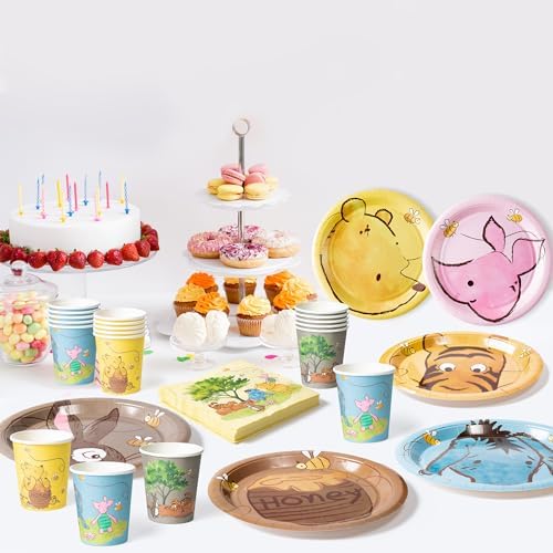 Winnie Themed 90PCS Party Tableware Set