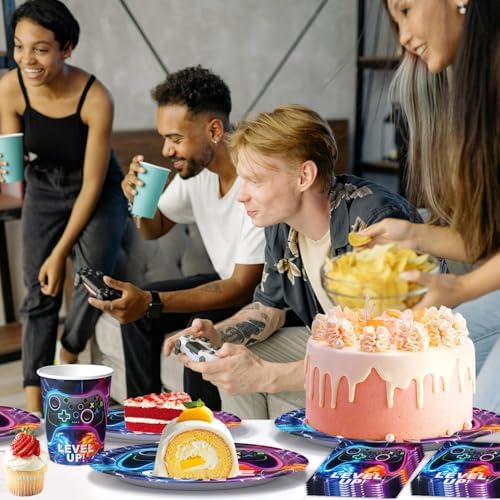 Gamer Birthday Decorations Set for 20 Guests