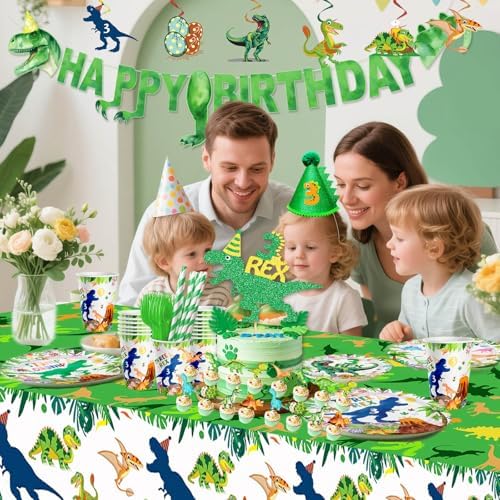 BIGKEOKI 3 Rex Birthday Party Decorations Dino Set