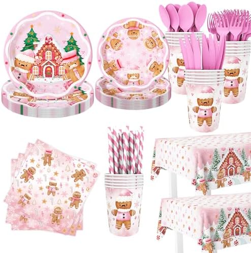 AIBIIN 194 Pcs Christmas Party Supplies Set