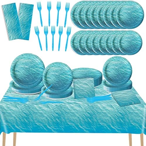Ocean Sea Party Supplies Set 98 Pcs for 24 Guests