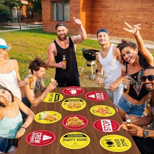 60pcs Construction Paper Plates for Birthday Party Decorations