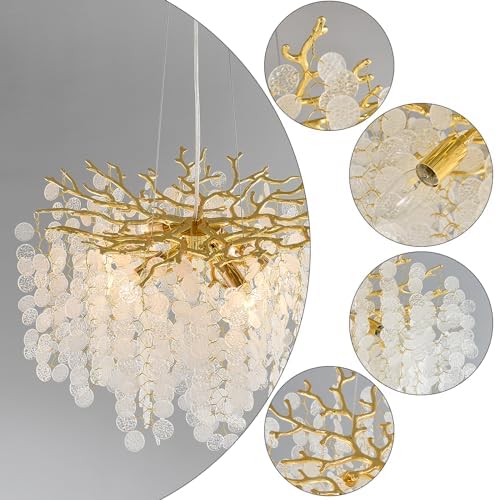 Modern Gold Tree Branch Chandelier with 6 Lights
