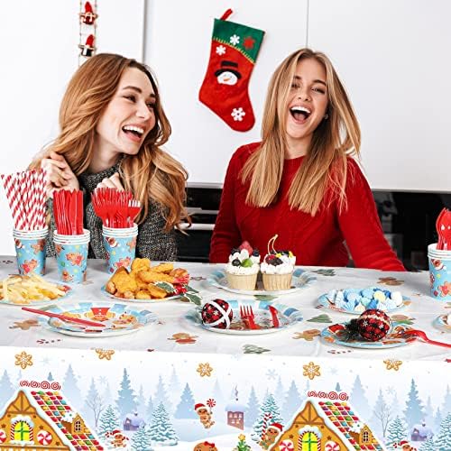 194 Pcs Christmas Party Tableware Set for 24 Guests