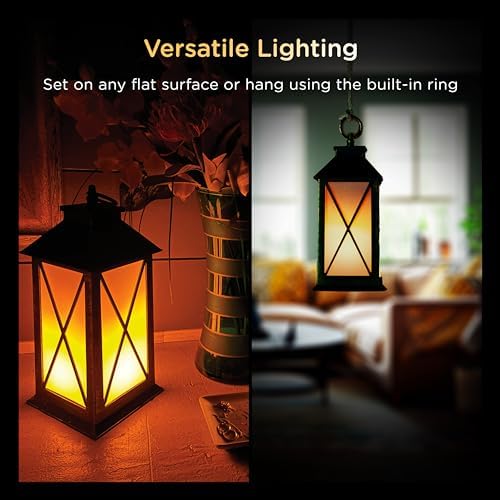 Enbrighten Basics Flameless Candle LED Lantern with Timer