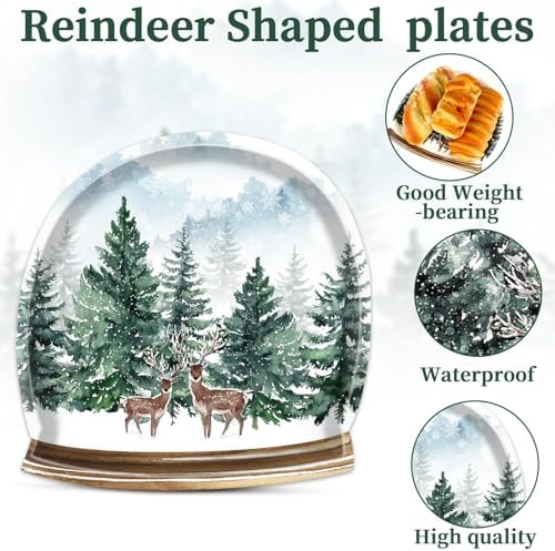 50 Pcs Crystal Ball Shaped Winter Party Plates