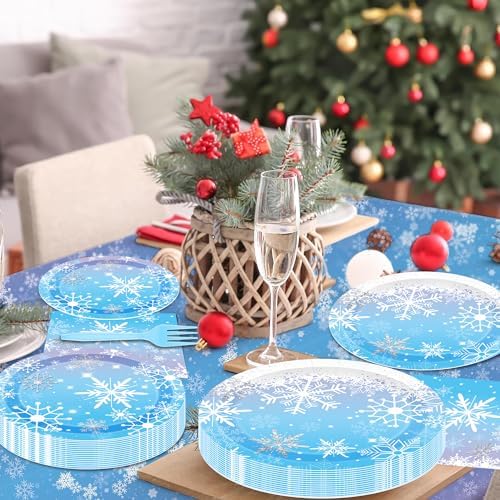 Winter Snowflake Birthday Party Supplies 96 PCS