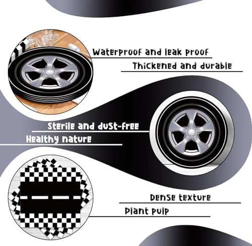 Race Car Themed 72pcs Paper Plates Napkins Set