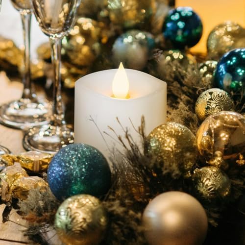 Real Wax LED Flameless Candles 3x3 with Remote Control