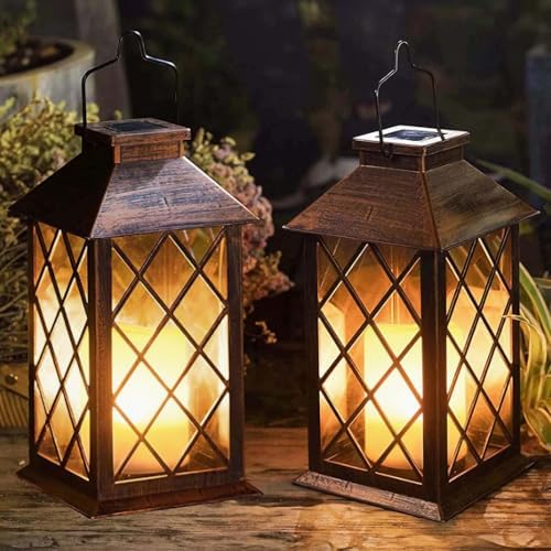 TAKE ME 14 Inch Solar Lantern Outdoor Garden Hanging Lights