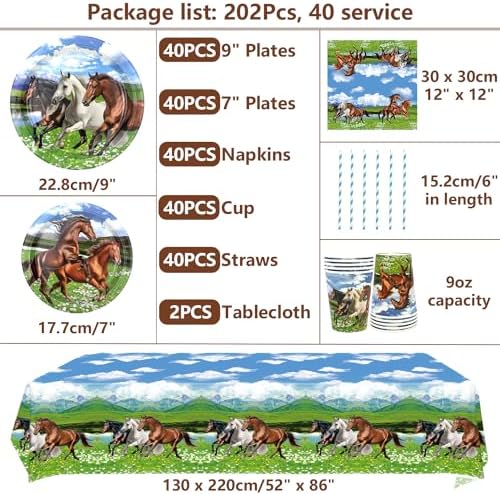 Horse Racing Party Tableware Set for 40 Guests
