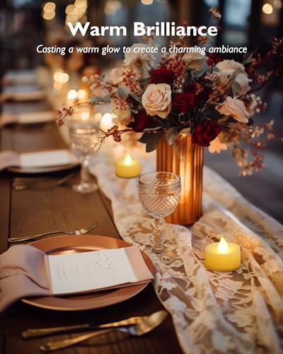 Homemory Flameless LED Tea Lights with Remote and Timer