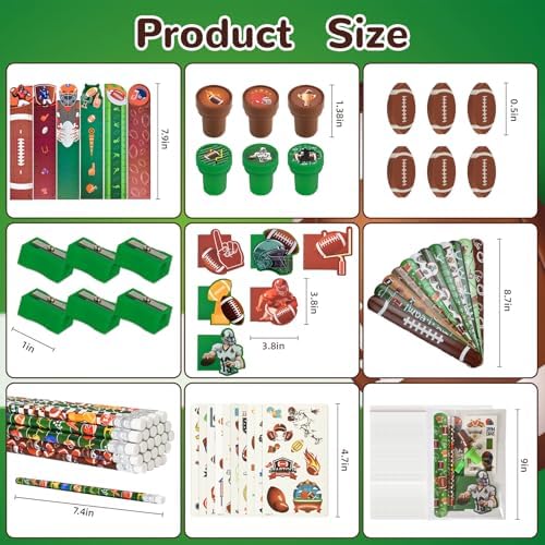 216Pcs Football Theme Party Favor Set