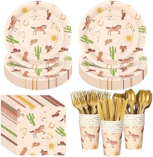 Yungyan 300 Pcs Western Birthday Party Decorations Set