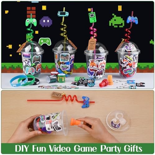 Video Game Party Favors 241Pcs Gamer Birthday Supplies
