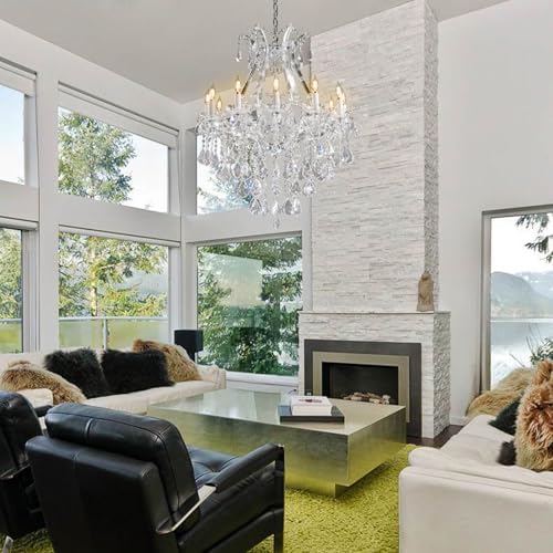 BEIRIO 12-Light K9 Crystal Chandelier Luxury Modern