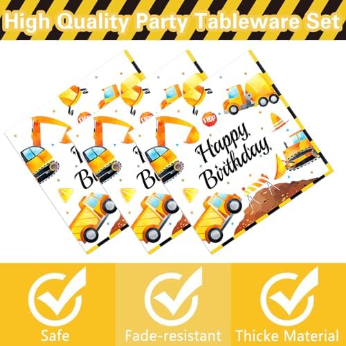 Construction Birthday Party Supplies Set 81 Pcs