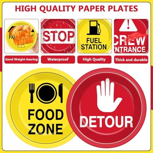 60pcs Construction Paper Plates for Birthday Party Decorations