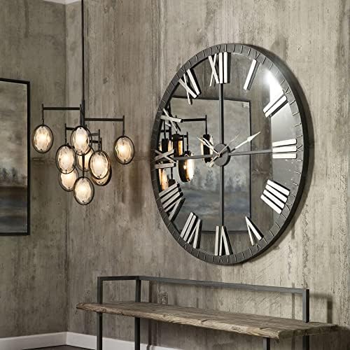 Uttermost Maxin 9-Light Transitional Iron and Glass Chandelier Dark Bronze