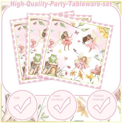 122PCS Fairy Party Supplies for 20 Guests