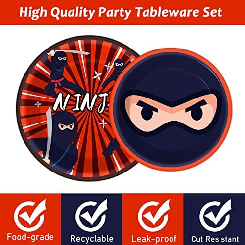 Ninja Master Party Tableware Set 96 Pcs for 24 Guests