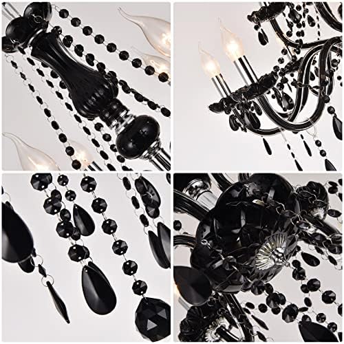 ZIOKOK 15-Light Crystal Chandelier Elegant Gothic Style Dining Room Lamp