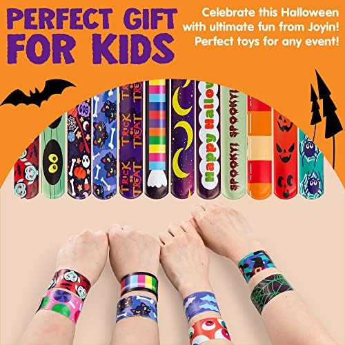 JOYIN 120 Halloween Slap Bracelets for Kids