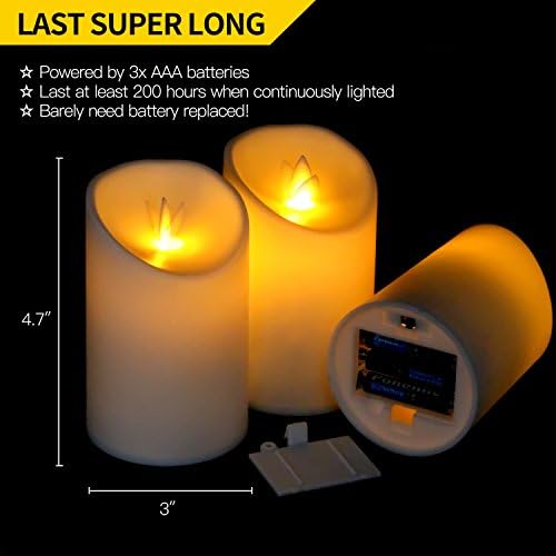 Novelty Place Flickering LED Candles with Swinging Flame
