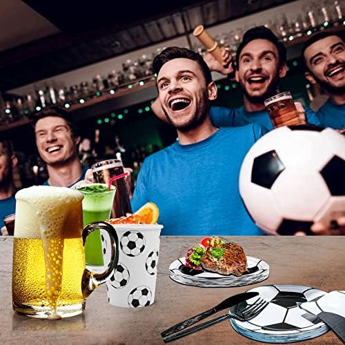 144Pcs Soccer Party Supplies Set for 24 Guests