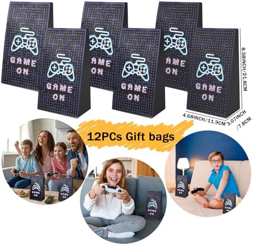 Moncinday 196Pcs Video Game Party Favors Set