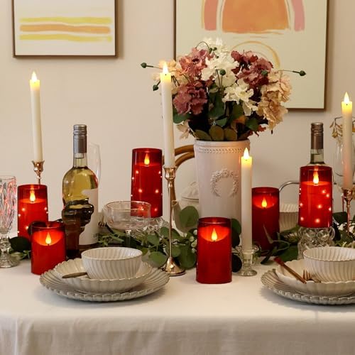 NURADA Flameless Candles with Remote Timer 2 Pack