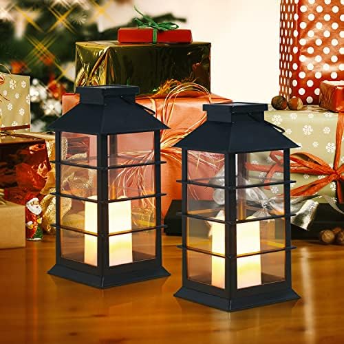 2 Pack Waterproof LED Hanging Lanterns for Yard Decor
