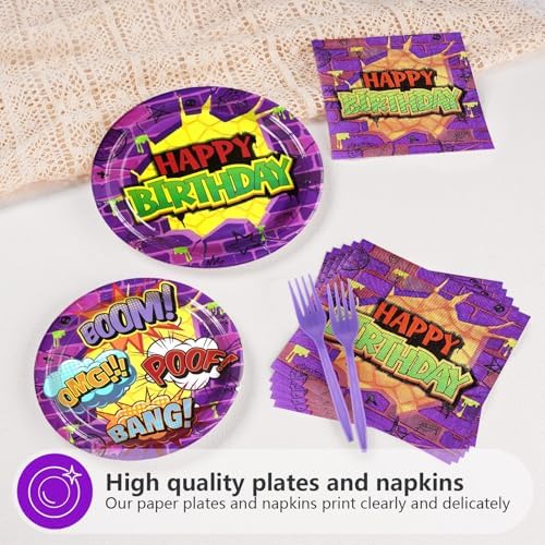 Grencian 96Pcs Turtle Birthday Party Decorations Plates Napkins