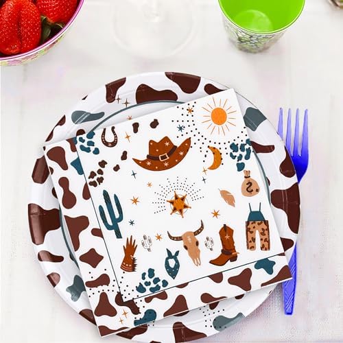 Western Cowboy Party Decorations Tableware Set for 24