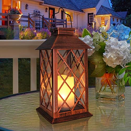 TAKE ME 14 Inch Solar Lantern Outdoor Garden Hanging Lights