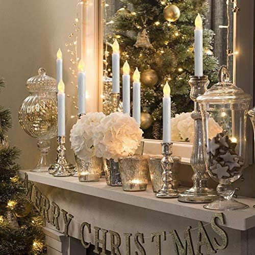 24 Piece Flameless LED Taper Candles for Wedding and Christmas