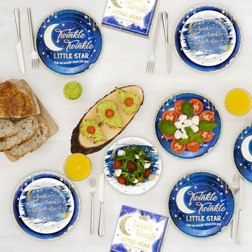 180PCS Twinkle Twinkle Little Star Party Plates Napkins Set Serve 60