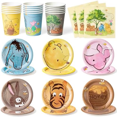 Winnie Themed 90PCS Party Tableware Set