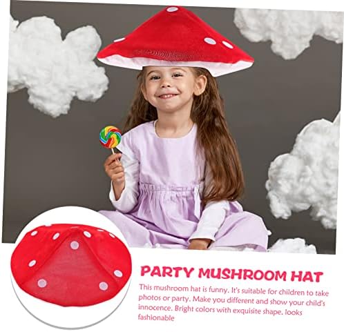 Toyvian Mushroom Hat Kids Costume Party Decoration