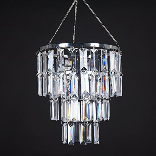FlavorThings Modern Chandelier Faux Crystal Pendant Ceiling Lamp Shade