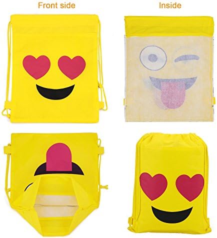 Konsait Emoticon Party Bags 12 Pack for Kids