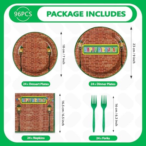Grencian 96 Piece Sesame Party Tableware Set