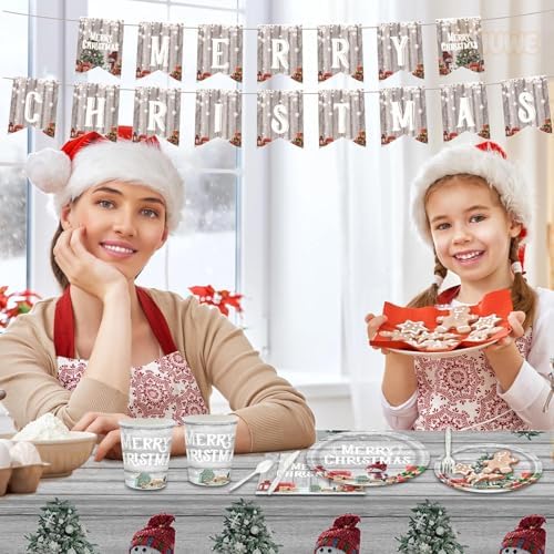 Christmas Plates Disposable Party Set 170 Pcs