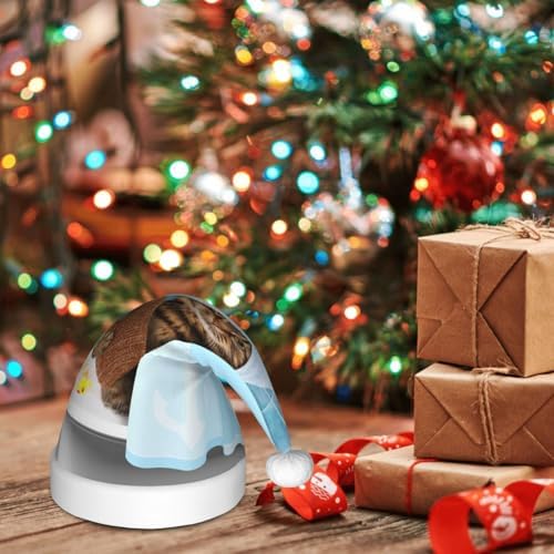 Funny Cat Bath Santa Hat for Kids Baby Christmas Hats