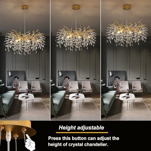 Luxury Crystal Tree Branch Chandelier with 10 Lights