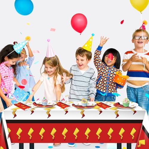 49 Pcs Cartoon Birthday Party Supplies Plates Napkins Tablecloth Set
