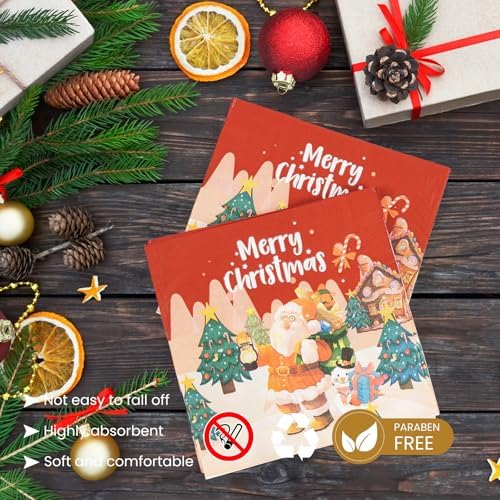 40PCS Christmas Paper Plates and Napkins Set