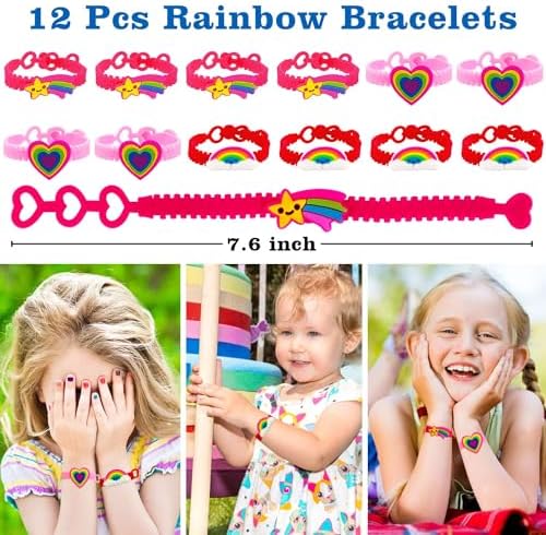 Leesgel 156pc Rainbow Party Favors for Kids