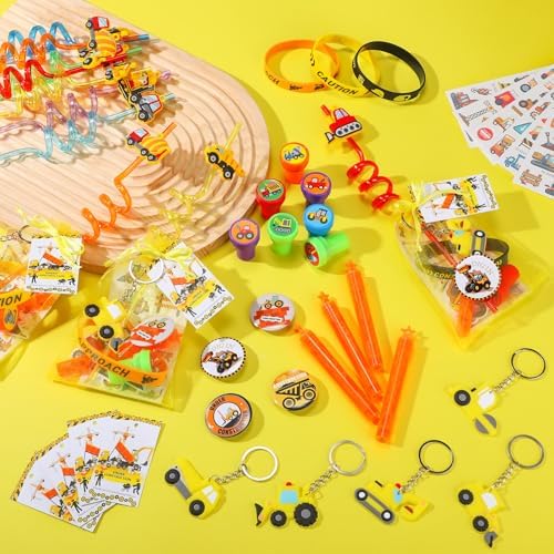 HyDren 194 Pcs Construction Party Favors for 16 Guests